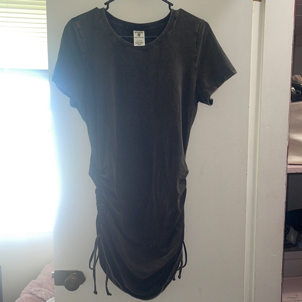 PINK black drawstring dress L